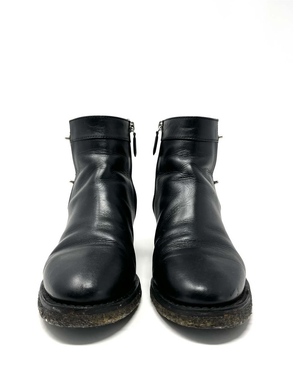 Chanel Black Leather CC Logo Turnlock Ankle Boot Boots Booties Shoes Moto 38 38C - Picture 5 of 11